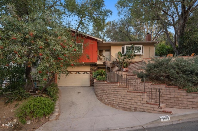 view of front of house featuring a garage