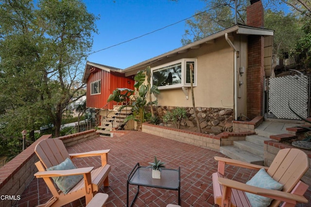 exterior space with a patio