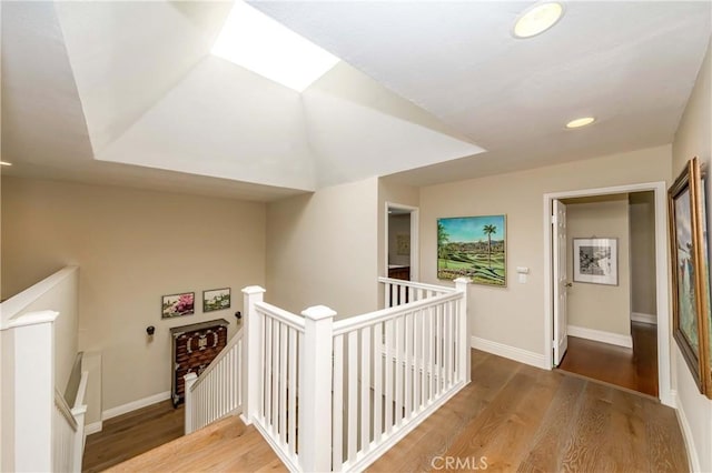 hall featuring hardwood / wood-style flooring