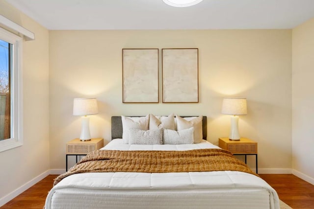 bedroom featuring hardwood / wood-style floors