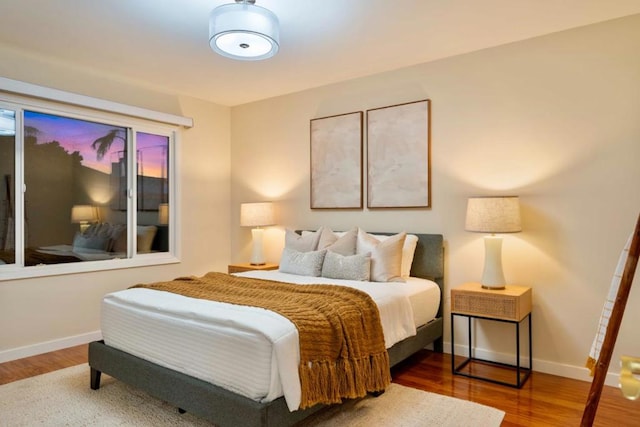 bedroom featuring hardwood / wood-style floors