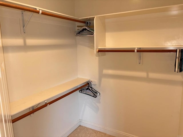 view of walk in closet