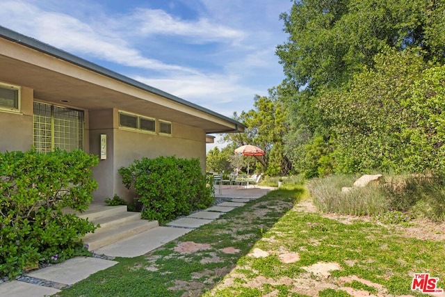 view of yard featuring a patio area