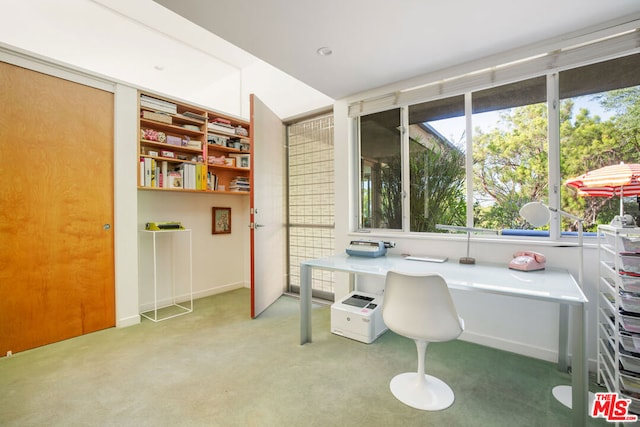 view of carpeted office