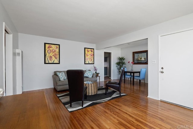 living room featuring hardwood / wood-style floors