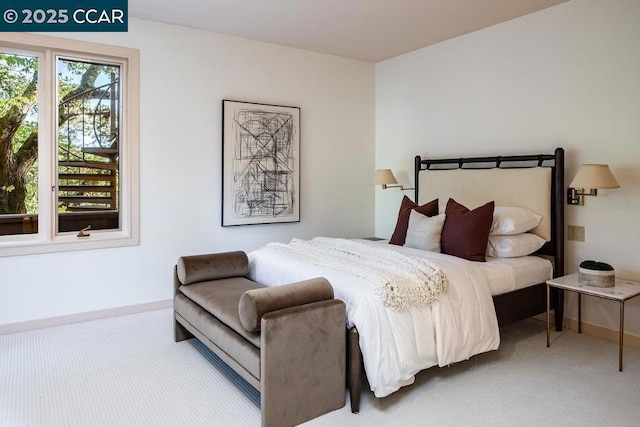 bedroom with carpet floors