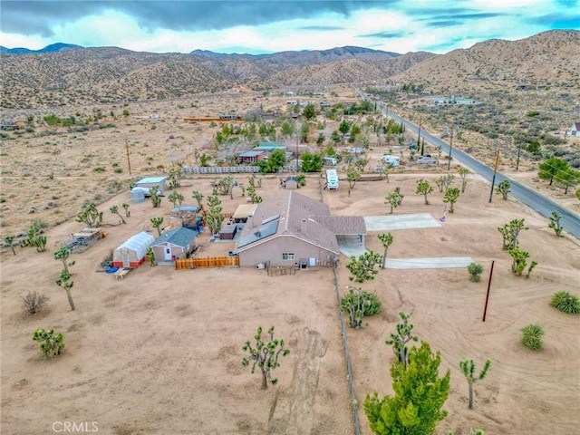 bird's eye view with a mountain view