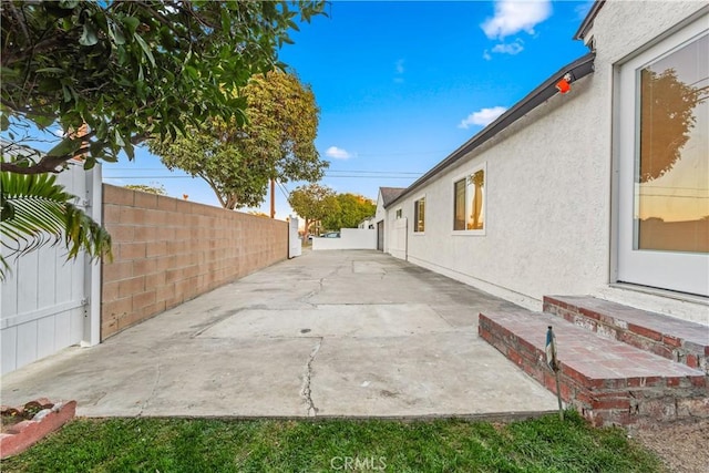 view of patio with a fenced backyard