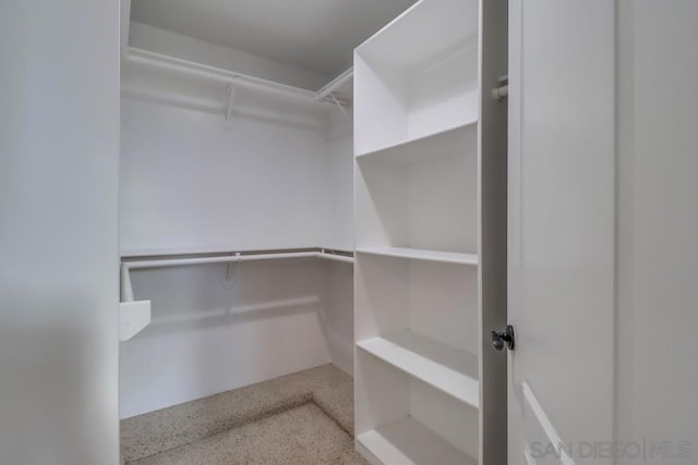 view of walk in closet