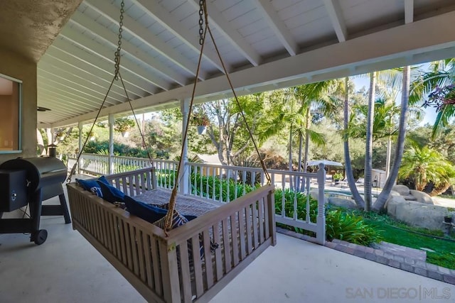 view of patio featuring area for grilling