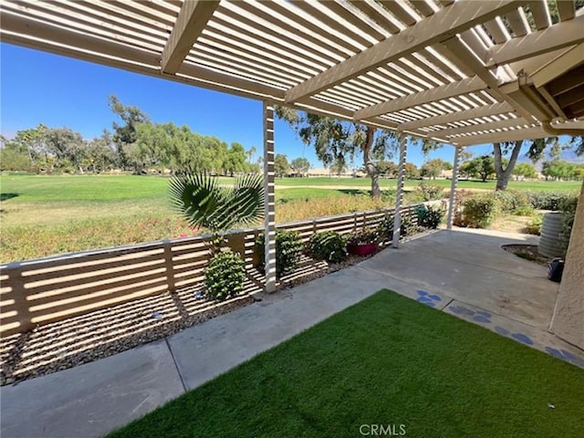 view of patio with a pergola