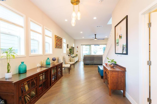 hallway featuring light hardwood / wood-style flooring