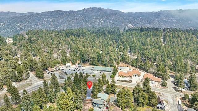 aerial view featuring a mountain view