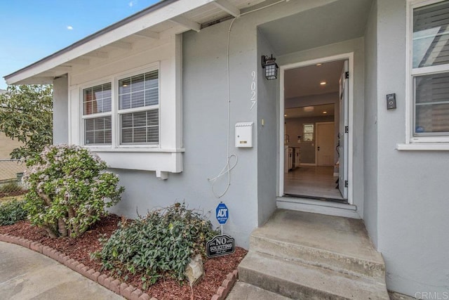 view of doorway to property