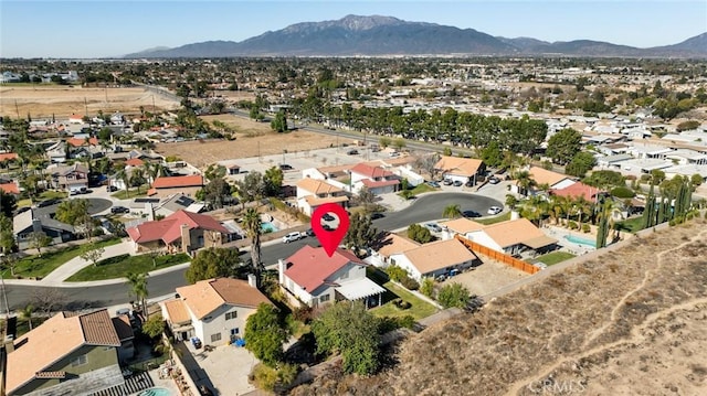 aerial view featuring a mountain view