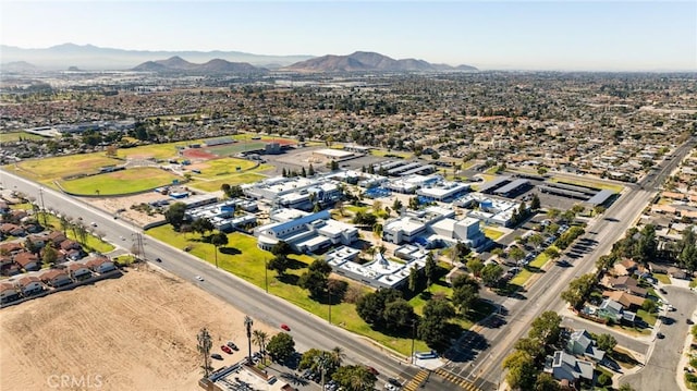 bird's eye view featuring a mountain view