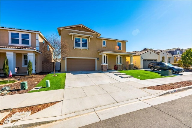 view of front of home with a front yard and central AC unit