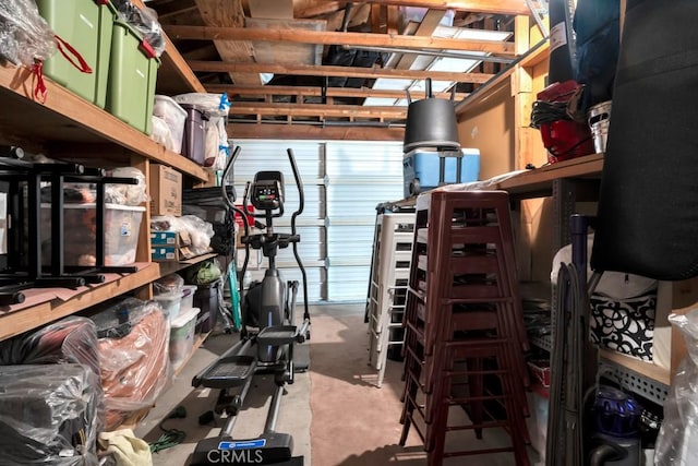 view of storage room