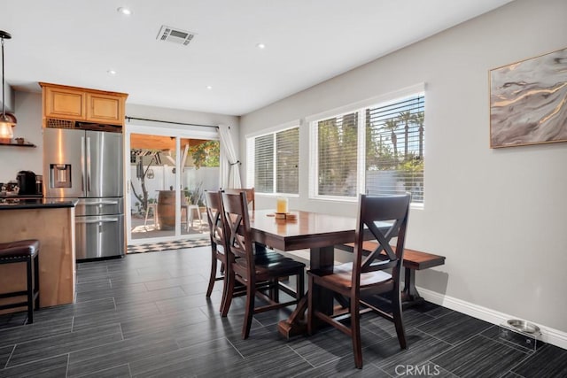 view of dining area