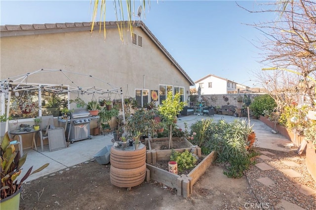 view of patio featuring grilling area