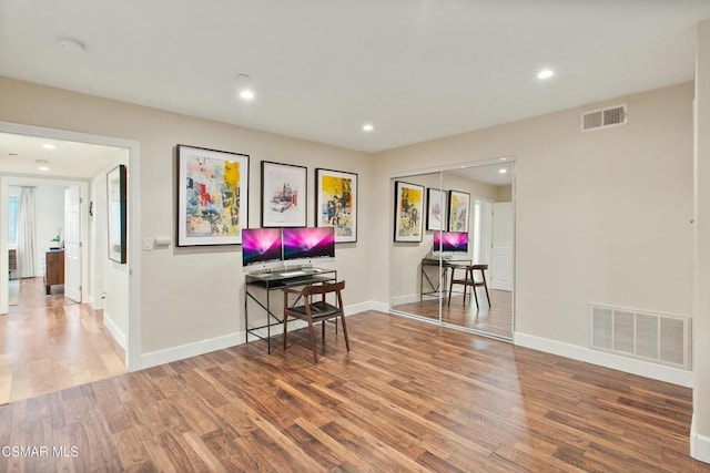 misc room featuring hardwood / wood-style flooring