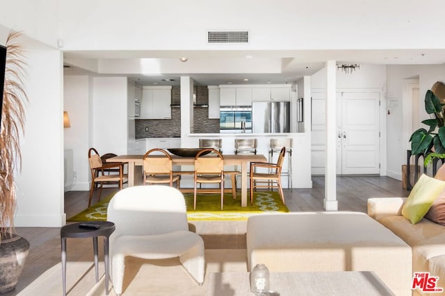 living room featuring hardwood / wood-style floors