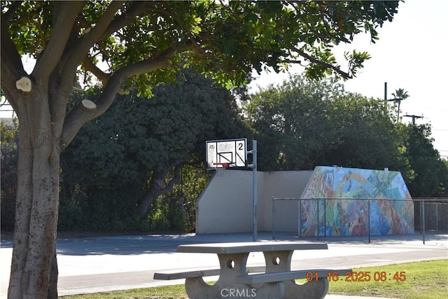 view of basketball court