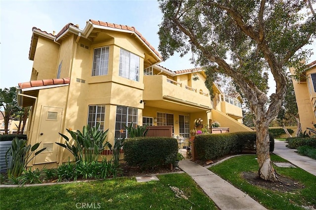 exterior space with a front lawn