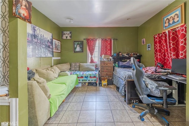 view of tiled bedroom