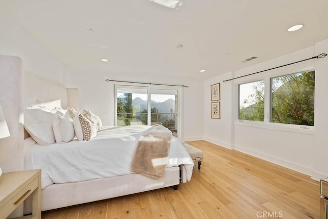 bedroom featuring hardwood / wood-style floors