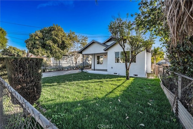 exterior space with a lawn