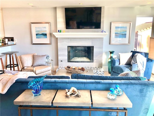 24400 Alta Vista Dr, Dana Point, CA 92629 - living room with a tile fireplace and baseboards