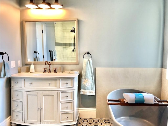 24400 Alta Vista Dr, Dana Point, CA 92629 - bathroom with a freestanding tub and vanity