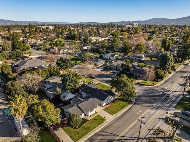 aerial view featuring a mountain view