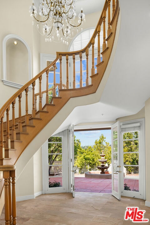 entryway with french doors