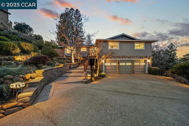 tri-level home with a garage