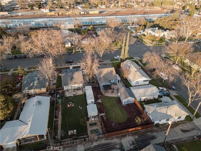 drone / aerial view with a residential view