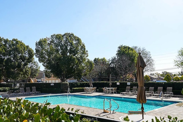 view of pool with a patio area