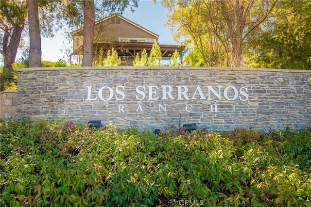 view of community sign