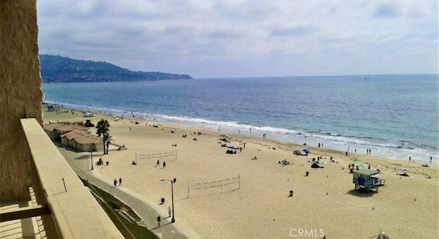 property view of water with a view of the beach