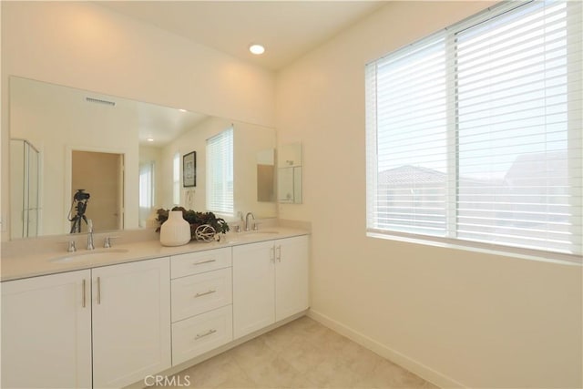 bathroom with vanity