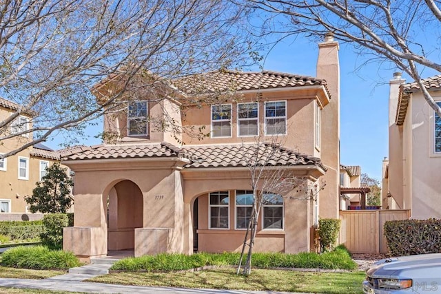 view of mediterranean / spanish house