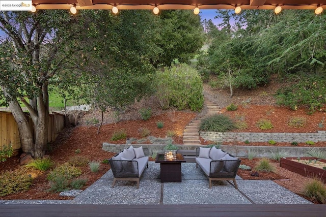 view of patio / terrace featuring outdoor lounge area