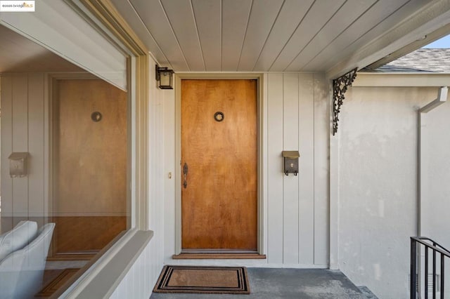 view of doorway to property