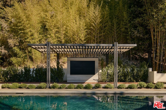 view of pool featuring a pergola