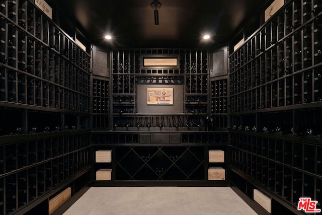 view of wine room