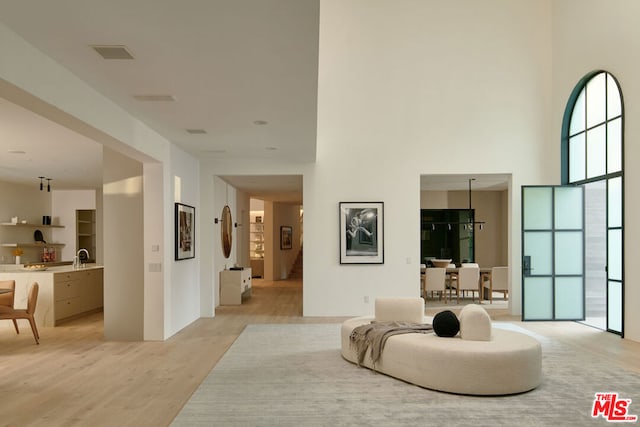 interior space featuring light hardwood / wood-style floors