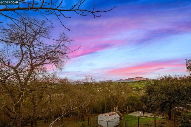 view of nature at dusk