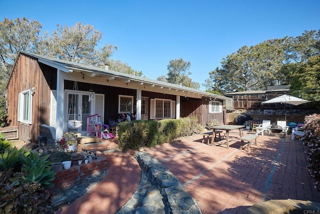 back of house featuring a patio area