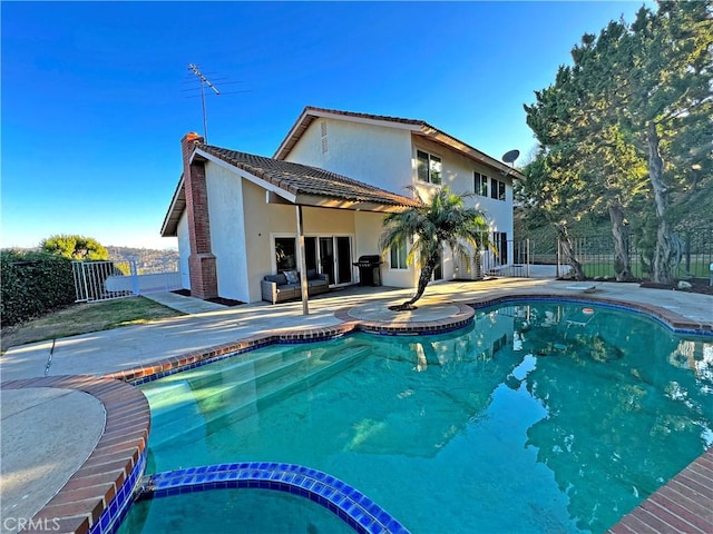 view of pool with a patio area